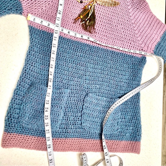 Artisan mini boho dress/tunic w cottage core granny farmhouse vibe - Picture 10 of 11